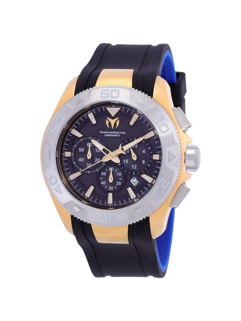 NWT Technomarine UF6 Chronograph Quartz Black Dial Men's Watch